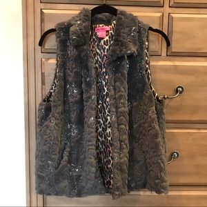 Betsey Johnson sparkle vest, size L